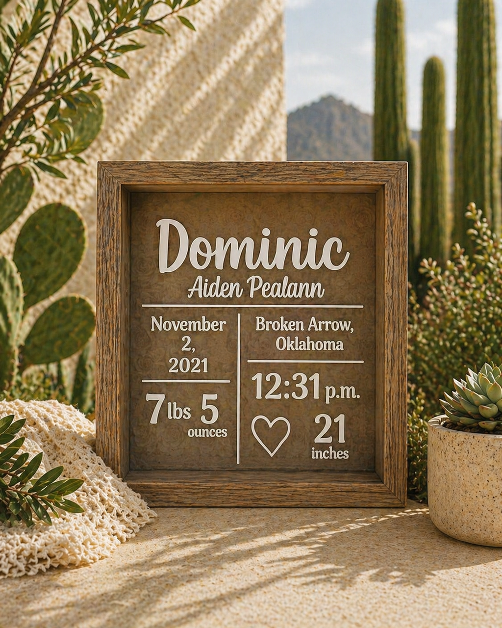 Baby Shadow Boxes (8x10 Wooden)