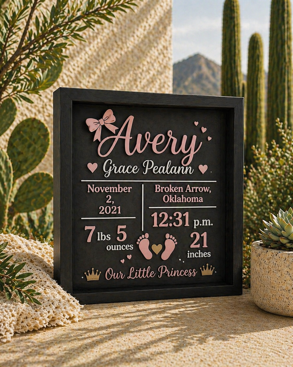 Baby Shadow Boxes (8x10 Wooden)