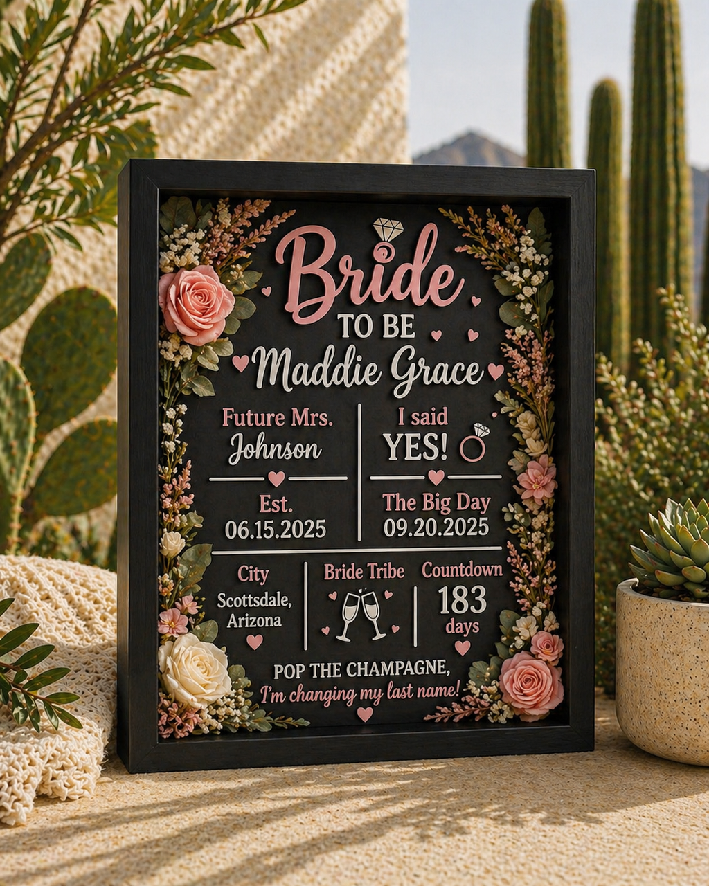 Wedding Shadow Boxes (8x10 Wooden)