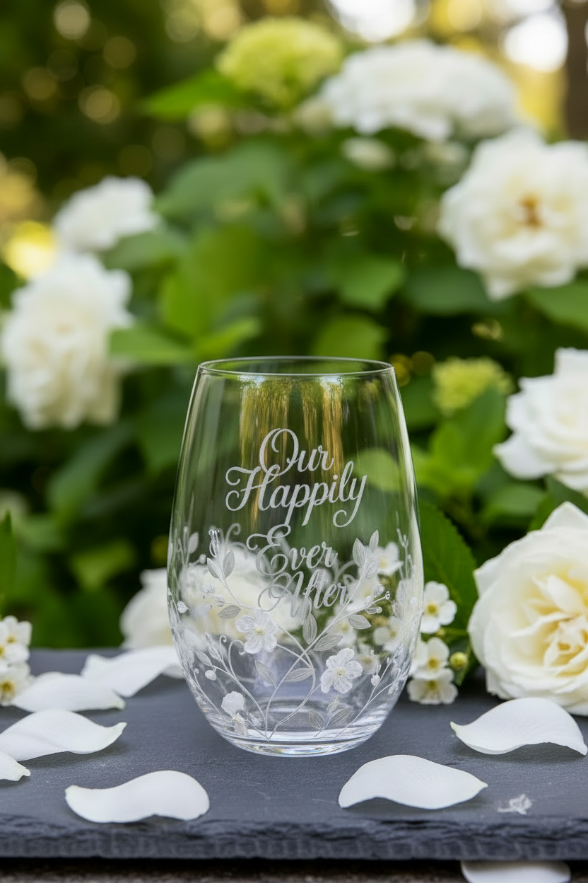 Custom Stemless Wine Glass