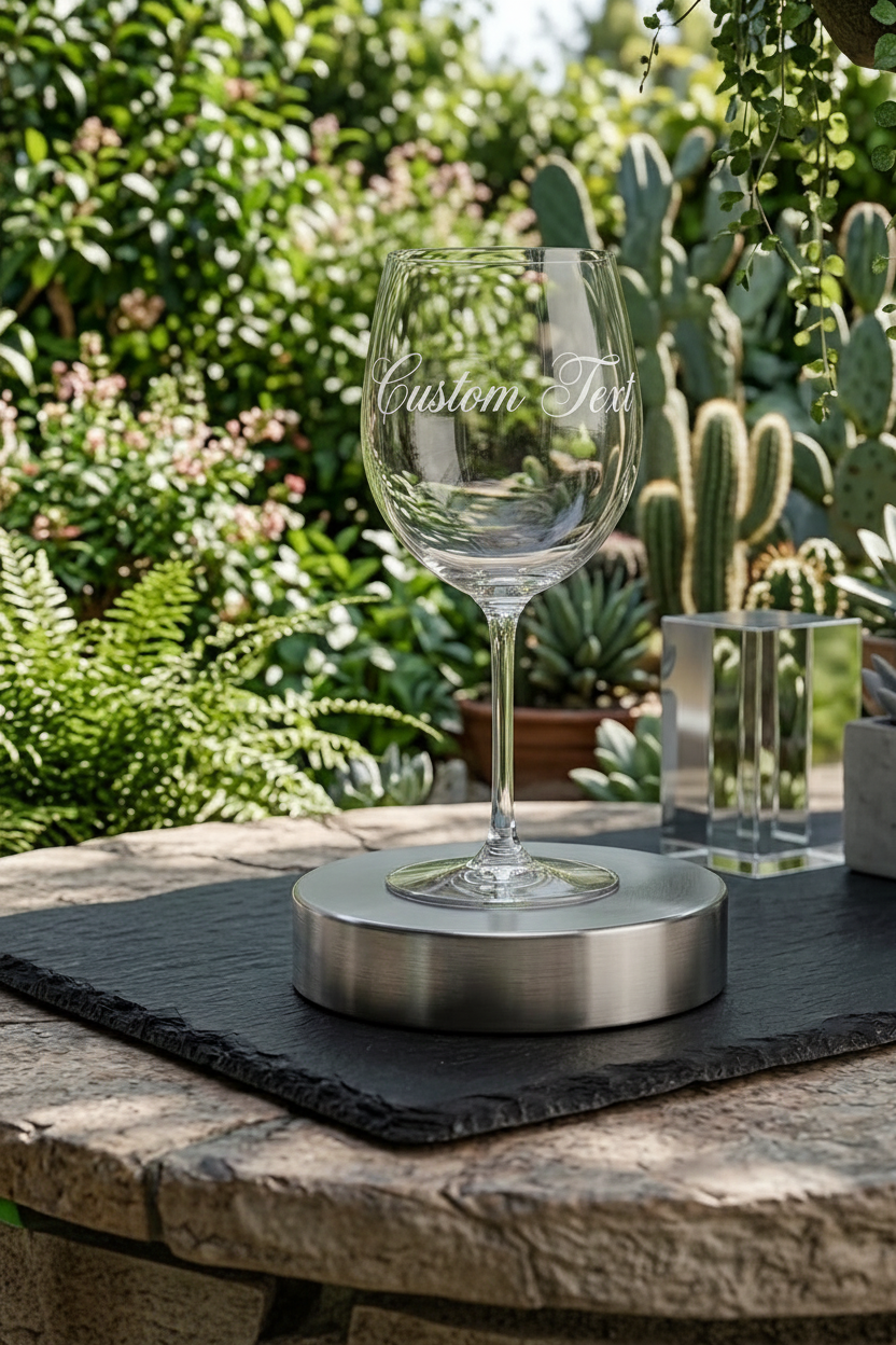 Custom Text Wine Glass